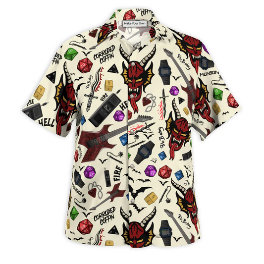 Fantasy Role Dungeon Adventurers Hawaiian Shirt All Over Print Detail For Weekend Trips