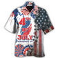 Patriotic American Hawaiian Shirt For Tropical Getaways Outdoor Fun And Everyday Wear