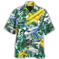Tropical Airplane Hawaiian Shirt For Beach Parties Vacation Travel And Relaxed Casual Style