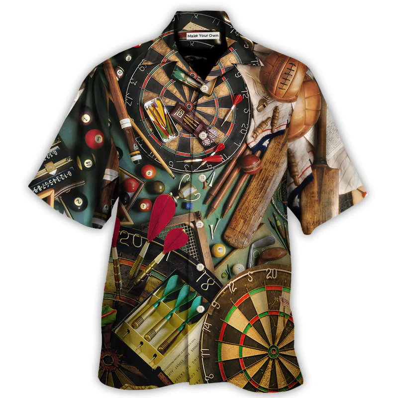 Coastal Dart Activity Hawaiian Shirt Detailed Pattern View For Island Holidays