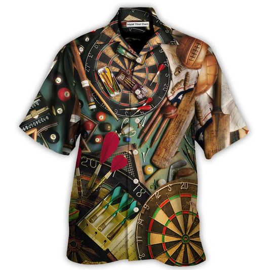 Coastal Dart Activity Hawaiian Shirt Detailed Pattern View For Island Holidays