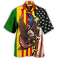Eagle Veteran Vietnam Proud Hawaiian Shirt Pattern Detail For Summer Holidays And Outdoor Fun