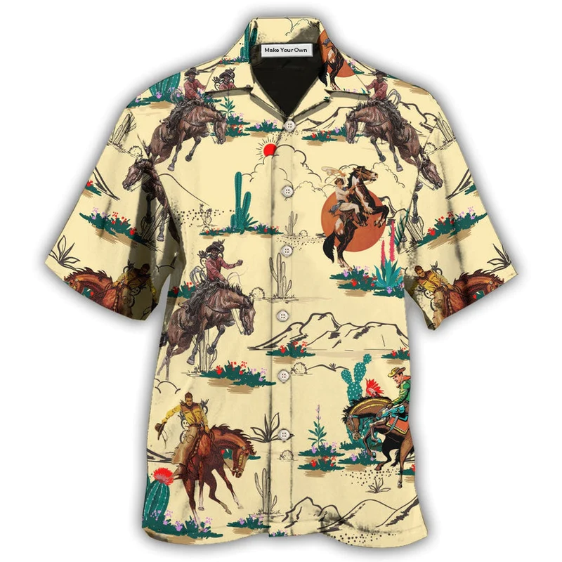 Cowboy Desert Hawaiian Shirt For Beach Parties And Weekend Getaways