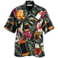 Tropical Wine Bourbon Leaf Hawaiian Shirt For Summer Events And Casual Outdoor Wear