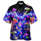 Bohemian Neon Colorful Mushroom Galaxy Hawaiian Shirt For Warm Weather Adventures And Everyday Comfort