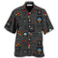 Black Pilot And Vintage Clock Hawaiian Shirt For Coastal Trips Outdoor Events And Relaxed Summer Wear