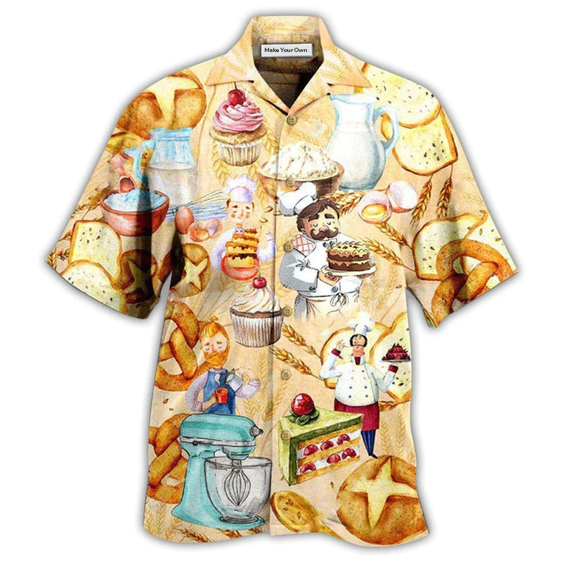 Food First Bite Bakery Hawaiian Shirt For Summer Events And Casual Outdoor Wear