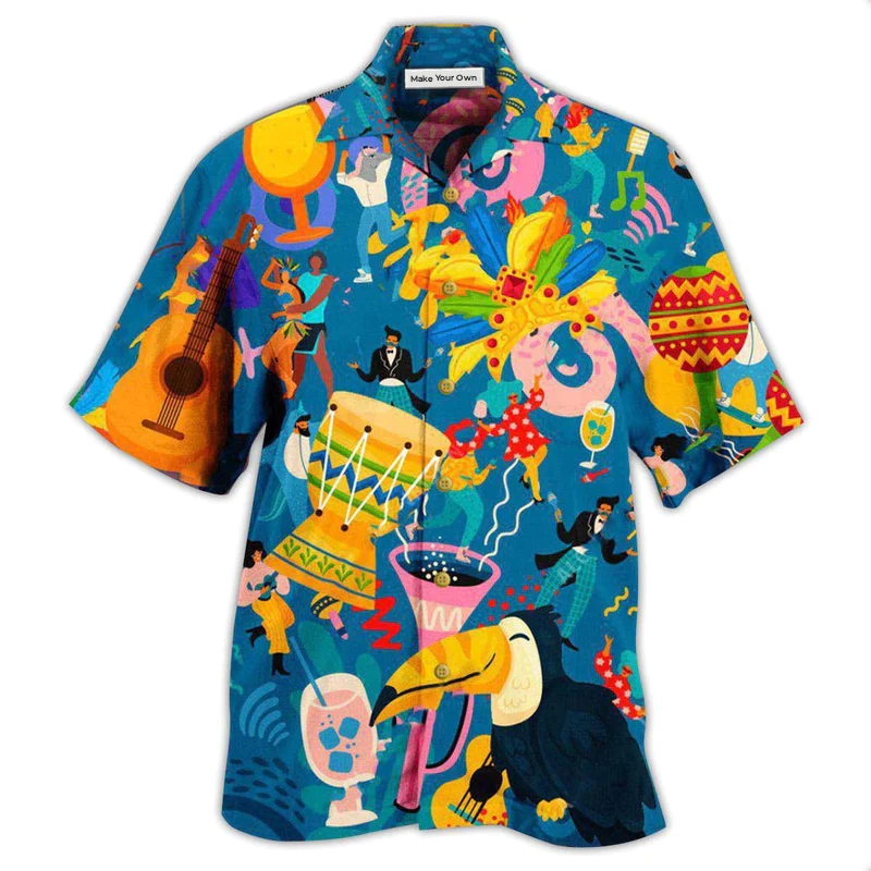 Carnival Hawaiian Shirt For Coastal Trips Outdoor Events And Relaxed Summer Wear
