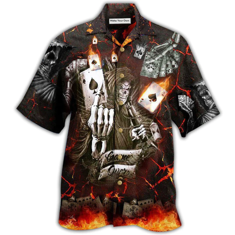 Casino Cards And Retro Gaming Hawaiian Shirt For Coastal Adventures Summer Events And Everyday Comfort