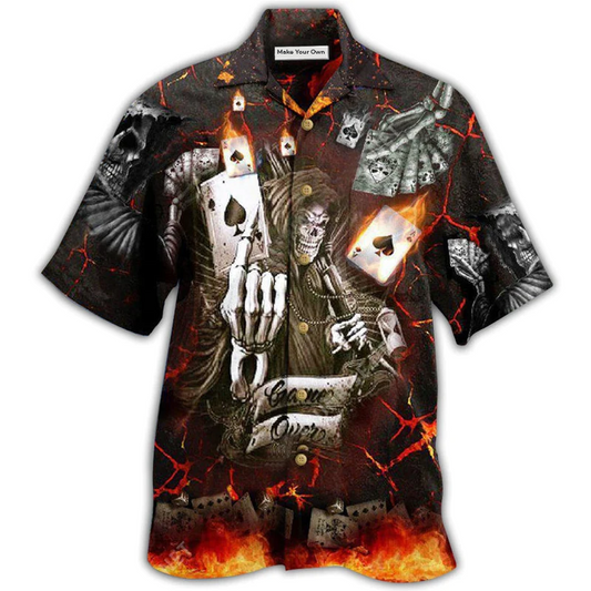Casino Cards And Retro Gaming Hawaiian Shirt For Coastal Adventures Summer Events And Everyday Comfort
