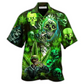 Skull Botanical Hawaiian Shirt Artwork Detail For Resort Trips And Outdoor Activities