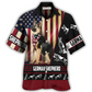 German Shepherd American Flag Hawaiian Shirt For Summer Vacation And Beach Travel