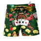 Poker Card Game Born To Play Poker Forced To Beach Shorts For Active Summer Travel