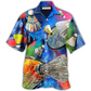 Colorful Badminton Hawaiian Shirt Artwork View For Coastal Escapes And Resort Style