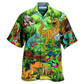 Galaxy Guitar And Dinosaur Hawaiian Shirt For Coastal Adventures Summer Events And Everyday Comfort