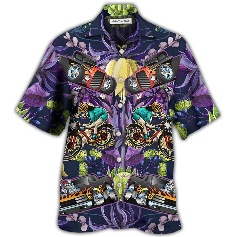 Bicycle Hot Rod Rods Mountain Hawaiian Shirt Design View For Casual Summer Styling