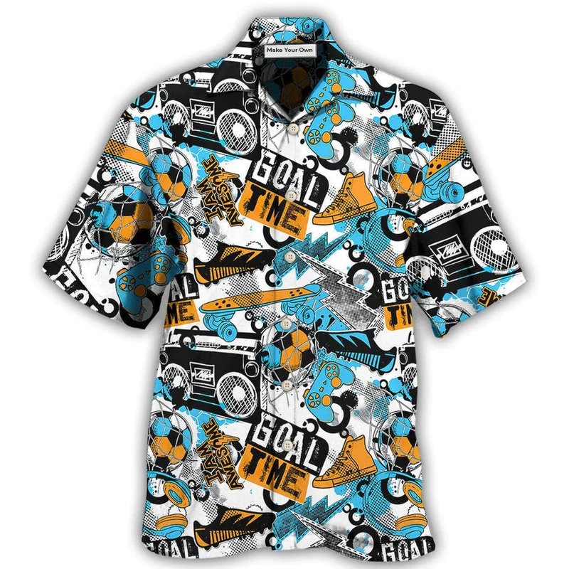 Retro Gaming Hawaiian Shirt For Coastal Adventures Summer Events And Everyday Comfort