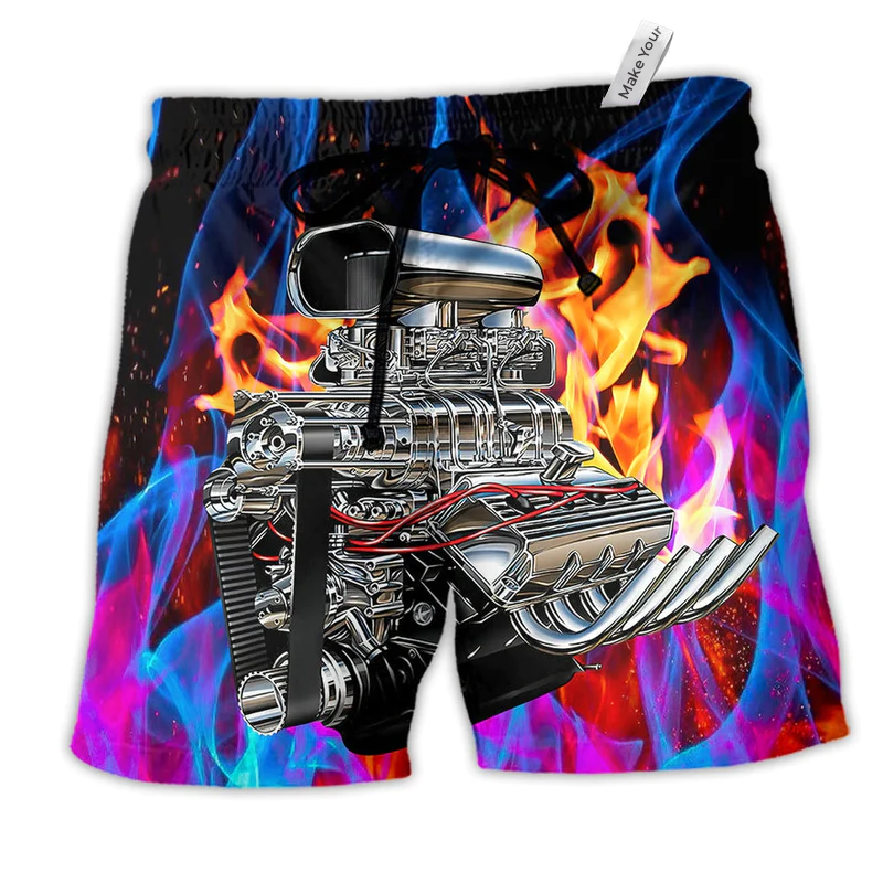 Classic Hot Rod Beach Shorts For Warm Weather Outings And Everyday Comfort