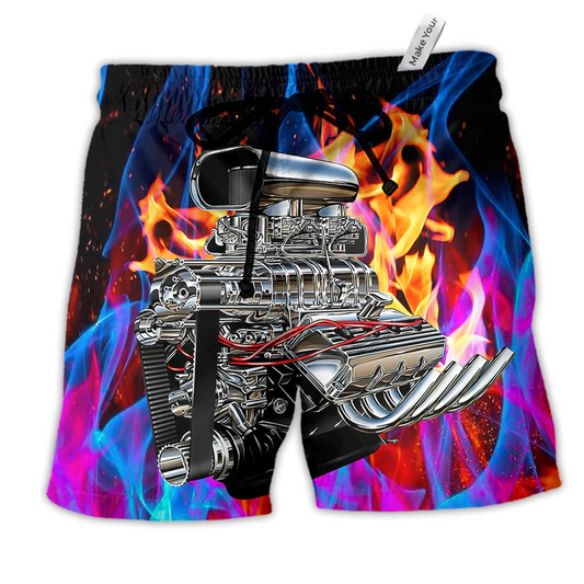 Classic Hot Rod Beach Shorts For Warm Weather Outings And Everyday Comfort