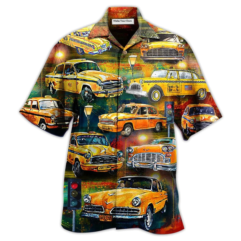 Vintage Classic Car Hawaiian Shirt For Coastal Vacations Warm Weather Events And Daily Style