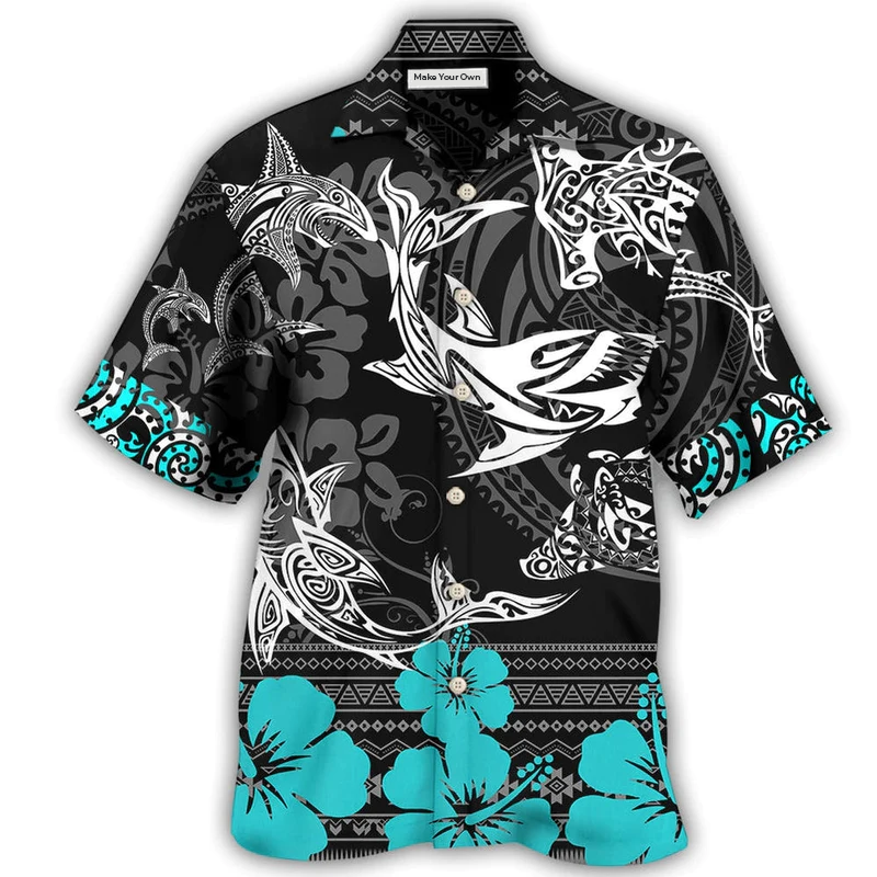 Shark Amazing Hawaiian Shirt Artwork View For Coastal Escapes And Resort Style