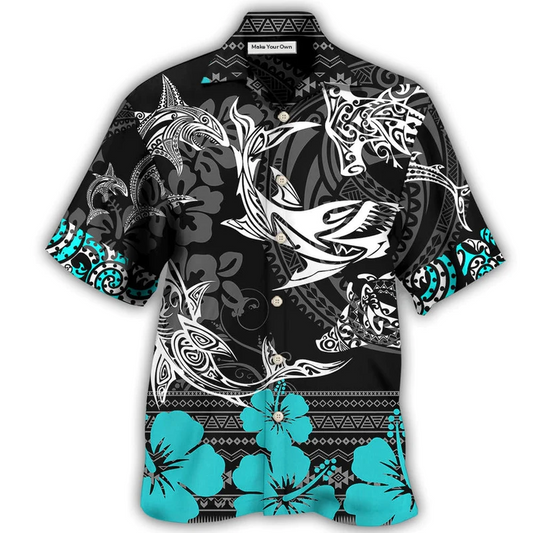 Shark Amazing Hawaiian Shirt Artwork View For Coastal Escapes And Resort Style