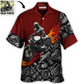 Motorcycle Biker Flame Personalized Photo Hawaiian Shirt Summer Design Detail For Casual Outings