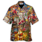 Happy Christmas Santa Season Joy Hawaiian Shirt Artwork View For Coastal Escapes And Resort Style