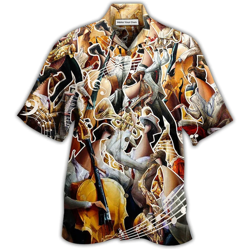 Music Melody Hawaiian Shirt For Summer Vacation And Beach Travel