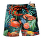 Tropical Leaf Crab Beach Shorts For Resort Getaways And Relaxed Casual Wear