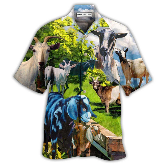 Mountain Goat Hawaiian Shirt For Beach Days Resort Trips And Relaxed Everyday Style