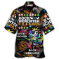 Tropical Rock Music Festival Hawaiian Shirt All Over Print Detail For Warm Weather Events