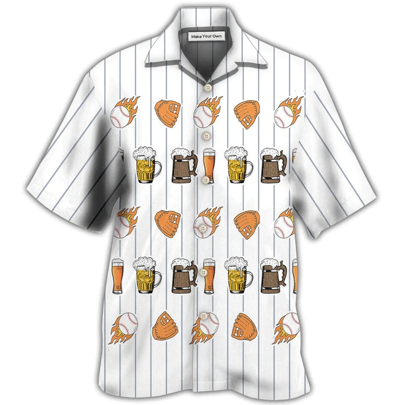 Baseball Beer Maybe People Hawaiian Shirt For Summer Vacation And Beach Travel