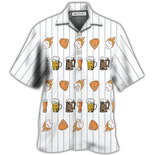 Baseball Beer Maybe People Hawaiian Shirt For Summer Vacation And Beach Travel