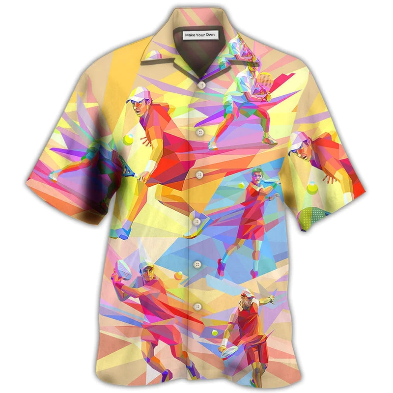 Tennis Beautiful Hawaiian Shirt Artwork Detail For Tropical Trips And Casual Outings