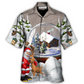 Christmas Santa Giving Everyone Hawaiian Shirt For Coastal Adventures And Warm Weather Wear
