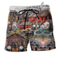 Farm Animals Love Farm And Happiness Hawaiian Beach Shorts For Resort Trips And Warm Weather Style