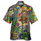 Hippie Peace Hawaiian Shirt For Tropical Getaways Outdoor Fun And Everyday Wear