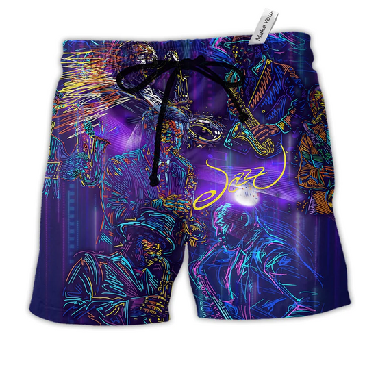 Saxophone Never Underestimate An Old Man With A Beach Shorts For Music Lover Vacation Wear