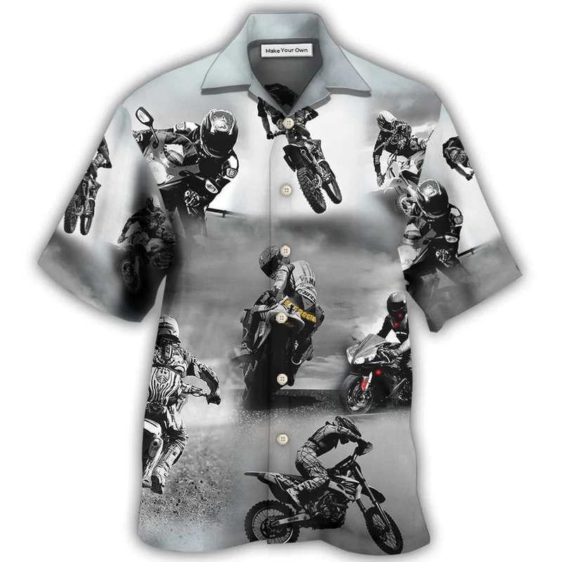 Motorcycle Sometimes Look Back Hawaiian Shirt Design View For Resort Travel And Thoughtful Gifting