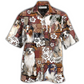 Vintage Tropical Dog Australian Shepherd Hawaiian Shirt For Vacation Days And Relaxed Coastal Outings