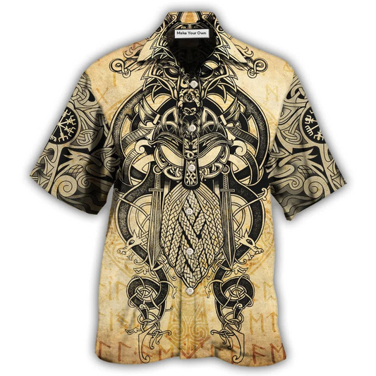 Norse Warrior Blood Hawaiian Shirt For Poolside Relaxation And Sunny Getaways