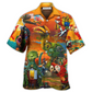 Parrot Flock Pigeon Hawaiian Shirt Artwork Detail For Tropical Trips And Casual Outings
