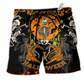 Halloween Dancing Skeleton Scaried Hawaiian Beach Shorts For Coastal Trips And Outdoor Wear