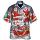Funny Festive Happy Christmas Hawaiian Shirt For Coastal Adventures And Warm Weather Wear