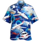 Airplane Simple Eat Sleep Sky Hawaiian Shirt Pattern View For Relaxed Warm Weather Outfits
