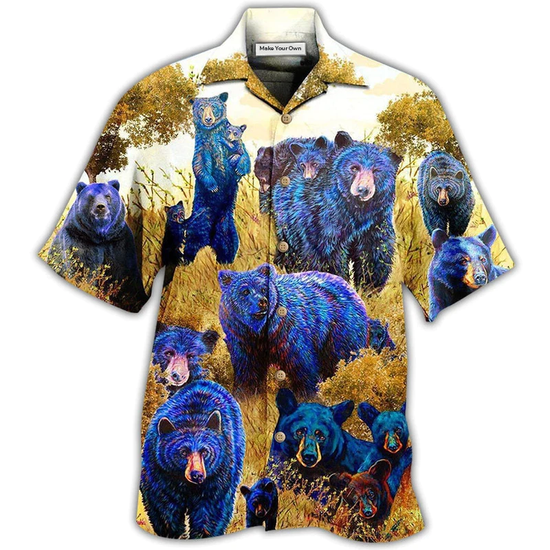 Bear Animals Hawaiian Shirt For Coastal Adventures And Warm Weather Wear