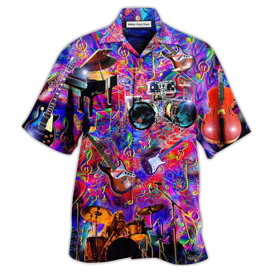 Music Notes Hawaiian Shirt For Coastal Adventures Summer Events And Everyday Comfort