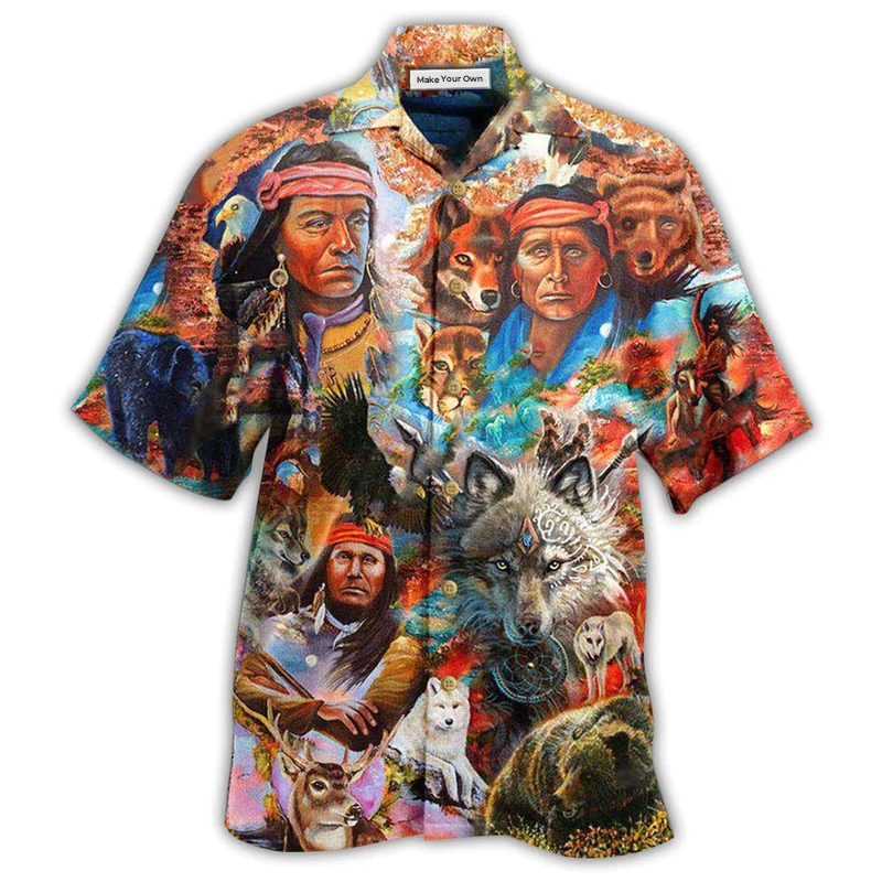 Bohemian Spirits Guide Hawaiian Shirt Pattern View For Lightweight Everyday Style