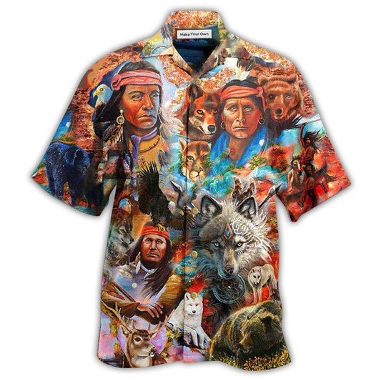 Bohemian Spirits Guide Hawaiian Shirt Pattern View For Lightweight Everyday Style
